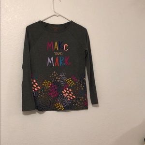 Girls grey longsleeved T-shirt